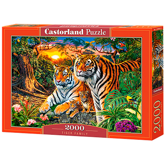 Пазл 2000 Семья тигров С-200825 Castor Land