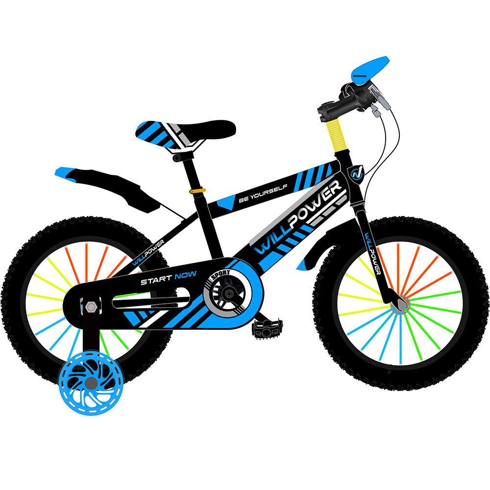 Велосипед 2-х 14" WILLPOWER синий FG230707001C-2-3