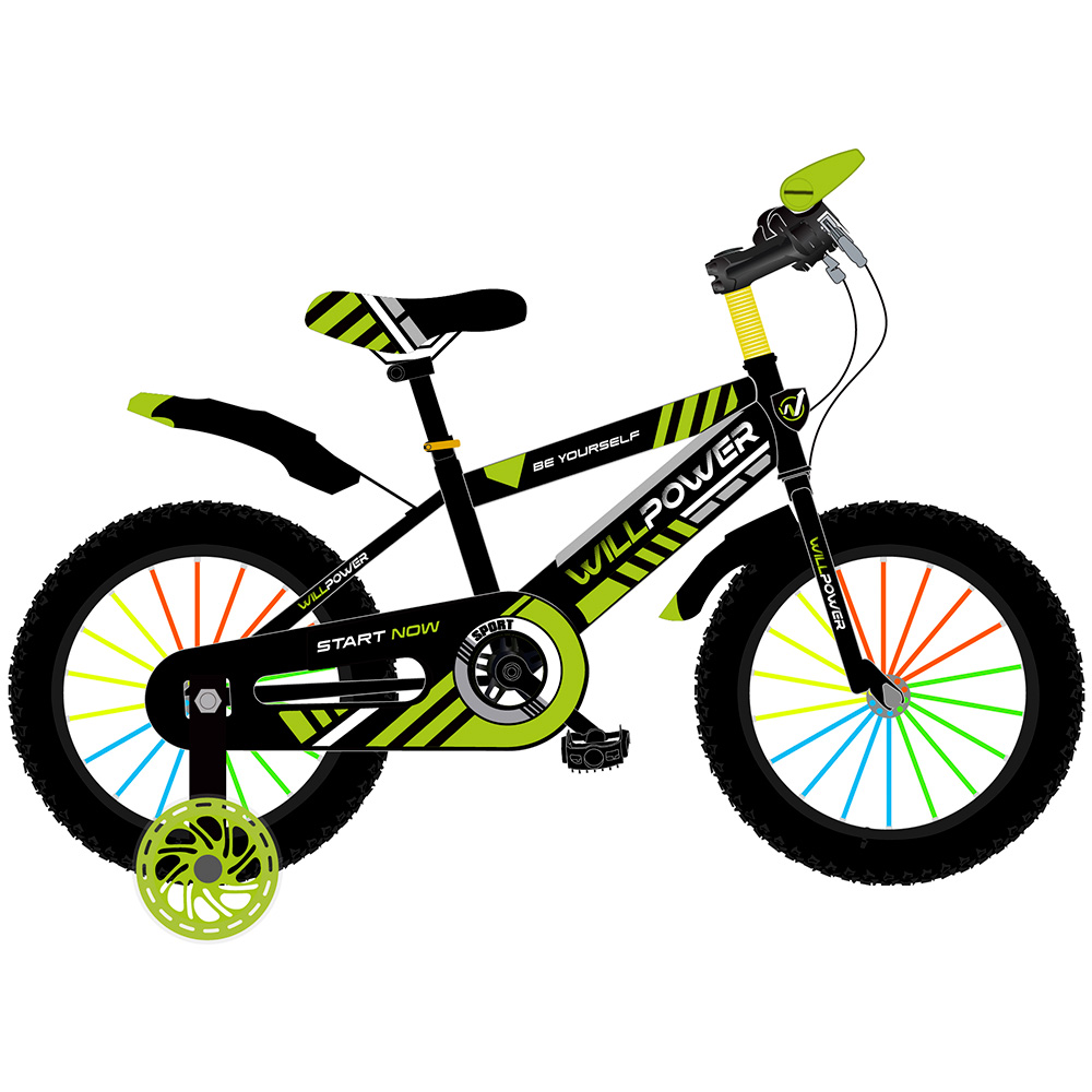 Велосипед 2-х 14" WILLPOWER зеленый FG230707001C-2-2