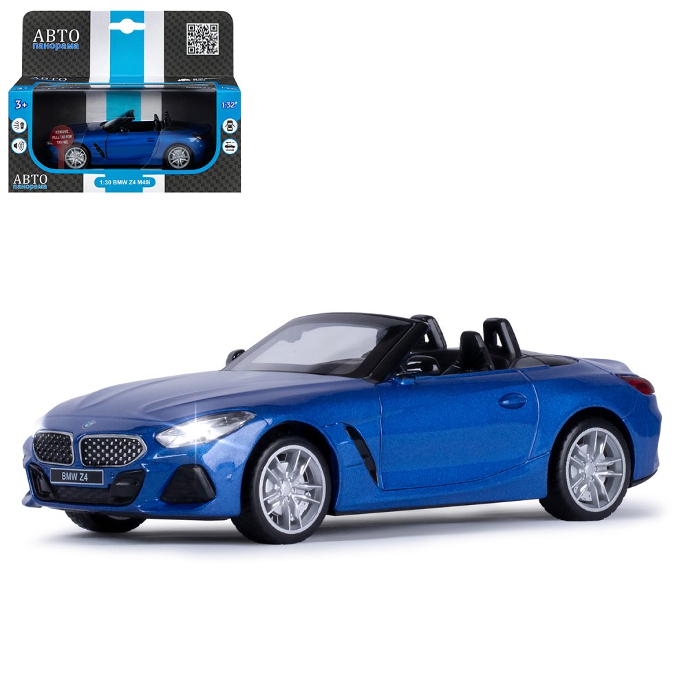 Модель 1:30 BMW Z4 M40i, синий 1251542JB Автопанорама