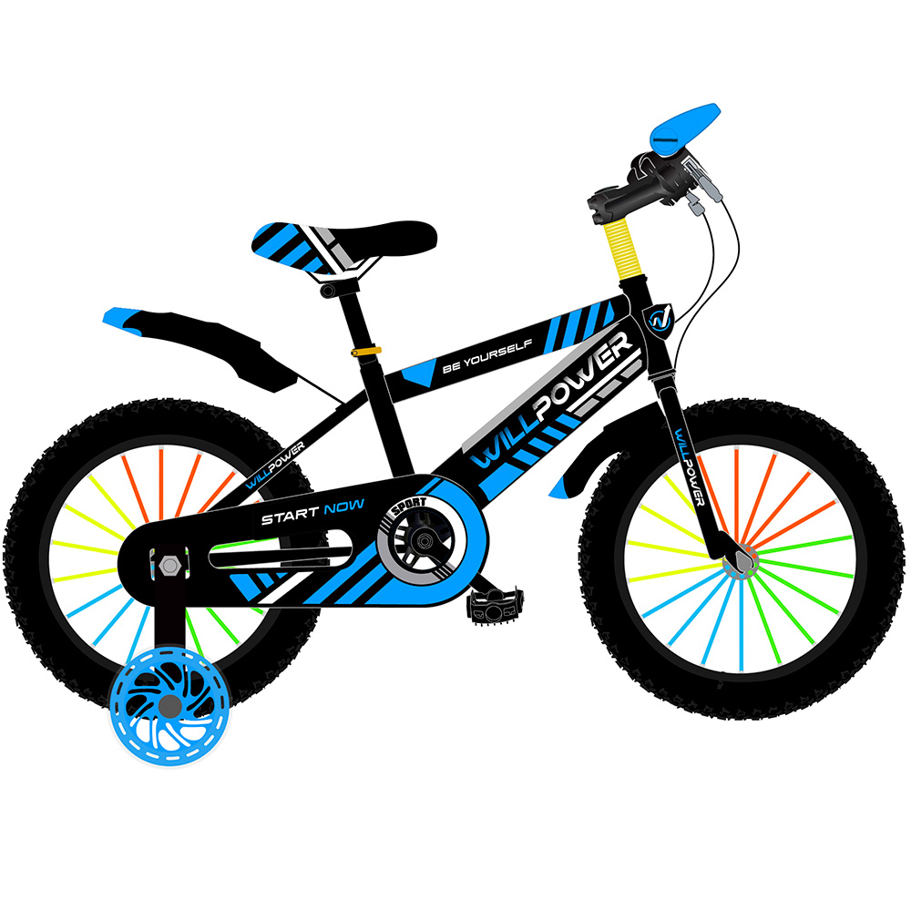 Велосипед 2-х 16" WILLPOWER синий FG230707001C-3-2