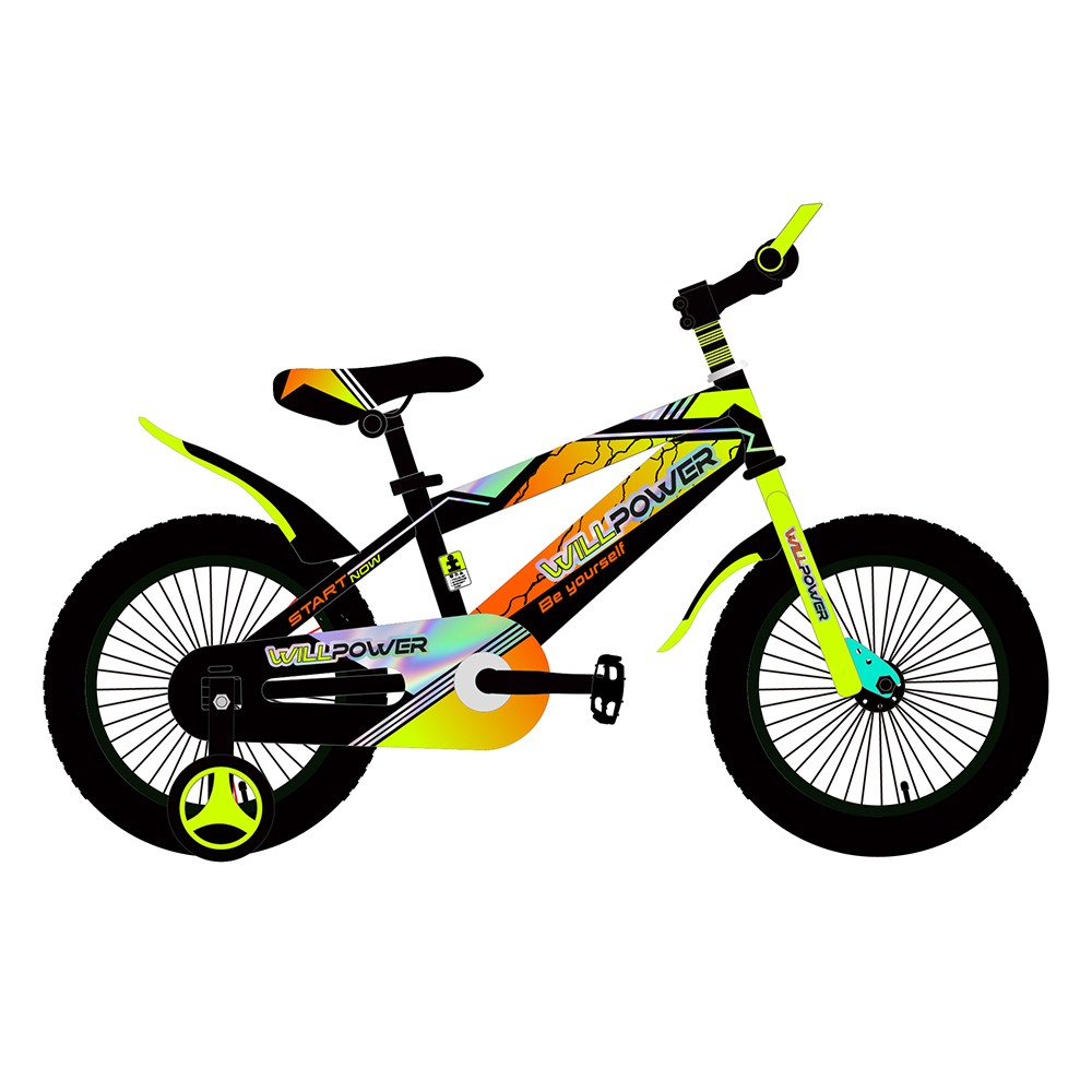 Велосипед 2-х 16" WILLPOWER желтый FG230707005C-1-3