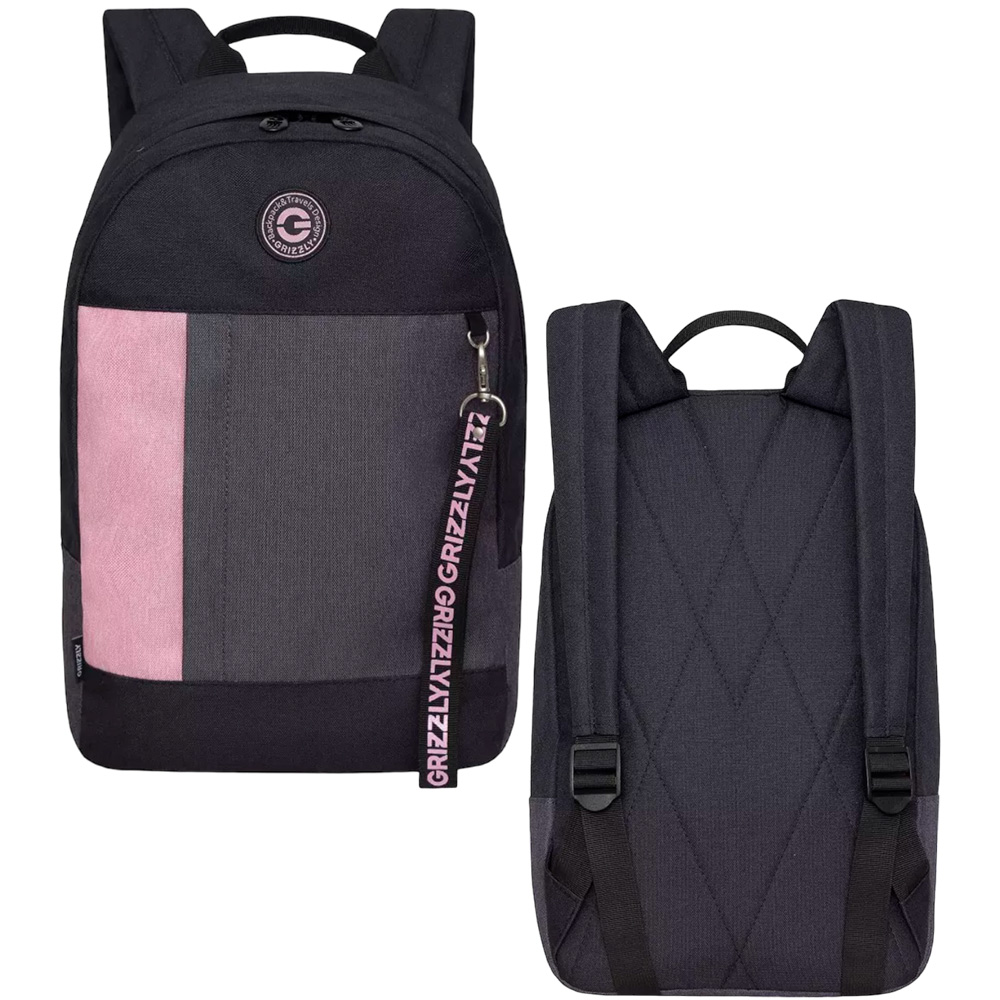 Рюкзак школьный черный-розовый RXL-327-3 GRIZZLY