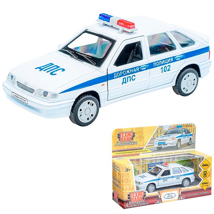 Модель 2114-12POL-WH LADA -2114 "SAMARA" Полиция белый Технопарк в коробке