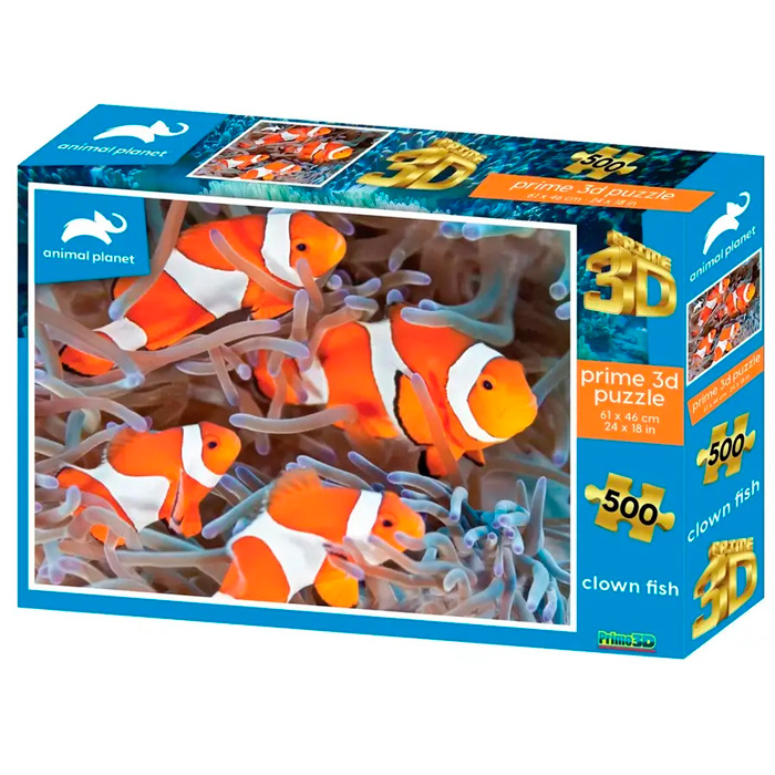 Пазл 3D 500 дет. Рыбы-клоуны 6+ 10384