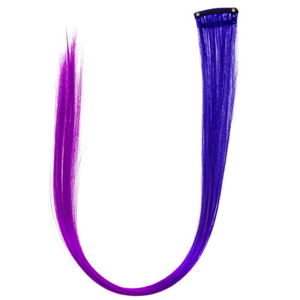 Накладная прядь на заколке, двухцветная, 55 см, фиолетовый градиент Lukky Т22796