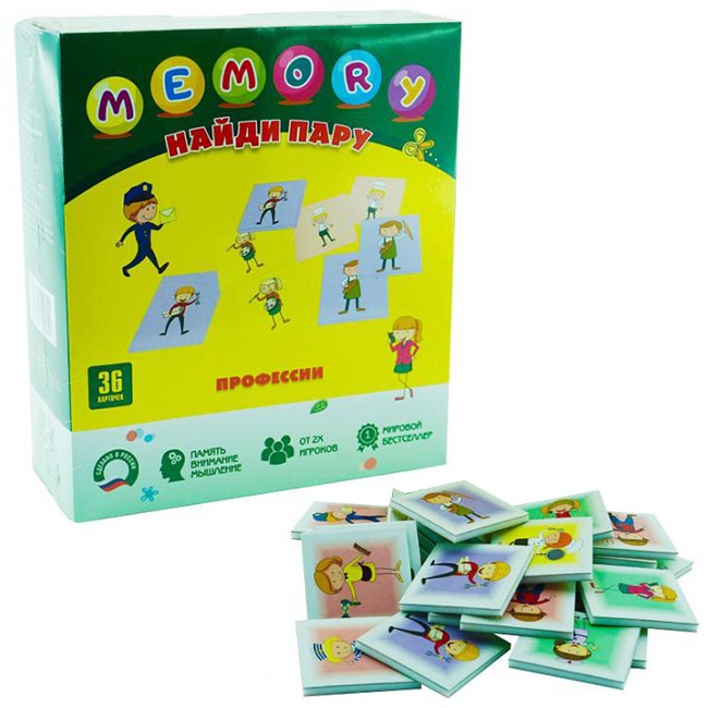 Игра Найди пару.MEMORY.Профессии.для развития памяти и внимания с карточками Р2459