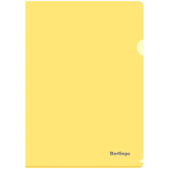 Папка-уголок Berlingo А4, 180мкм, прозрачная желтая 130548