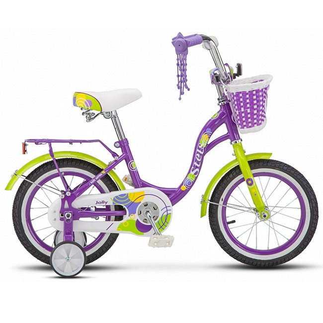 Велосипед 2-х 14" Jolly фиолетовый V010 /STELS/.