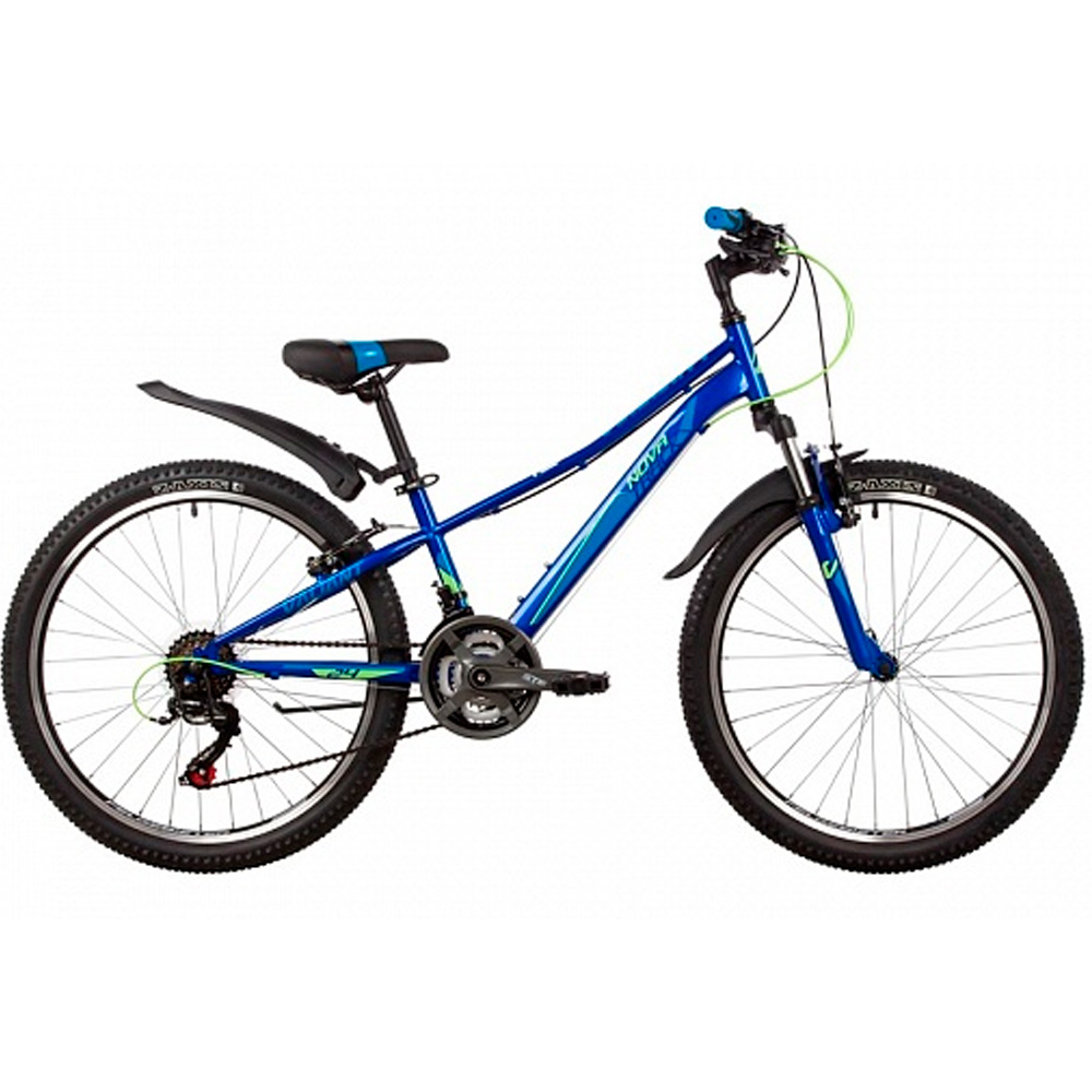 Велосипед двухколесный 24" VALIANT сталь.рама 10,синий,18-скор,TY21/TS38/SG-6SI, V-brake 24SH18V.VALIANT.10BL22