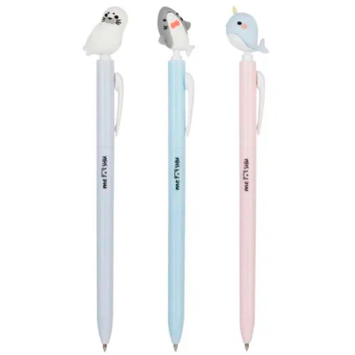 Ручка шариковая автоматическая MESHU "Sea Cuties" синяя, 0,7мм, 340185