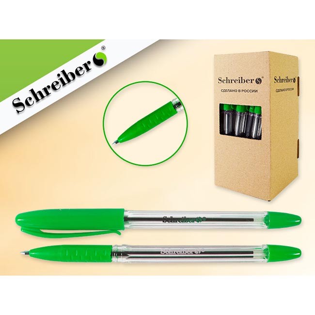 Ручка шарик зеленый на масляной основе S 0077