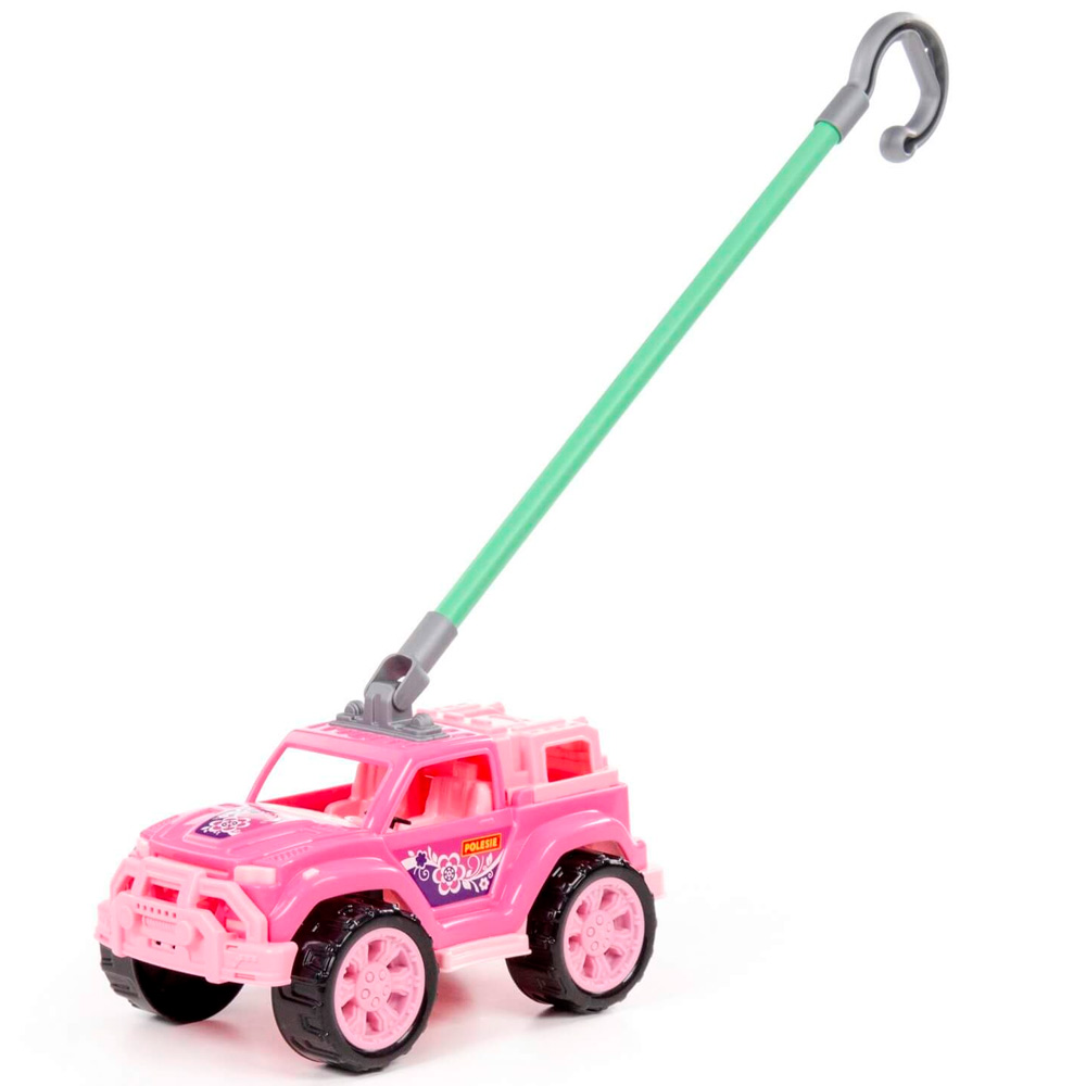 Автомобиль-каталка “Легионер“ с ручкой (розовый) 63905